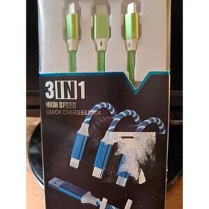 Streamers Data Cable 3 In 1 High Speed Quick Charge & Data